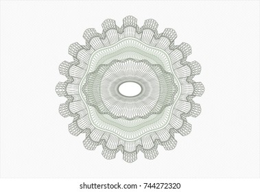 Green rosette or money style emblem