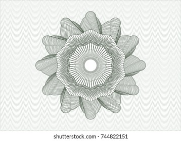 Green rosette or money style emblem
