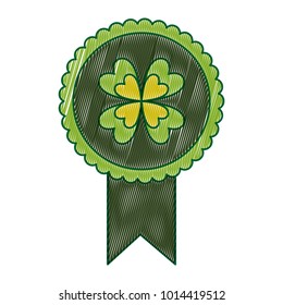 green rossette clover ornament medal