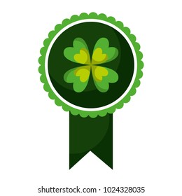 green rossette clover ornament medal