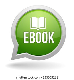 Green round ebook speech bubble