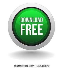 Green round free download button