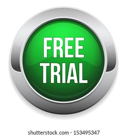 Green Round Free Trial Button