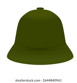 Green round hat. vector illustration	