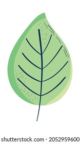 icono verde de hoja redonda sobre fondo blanco