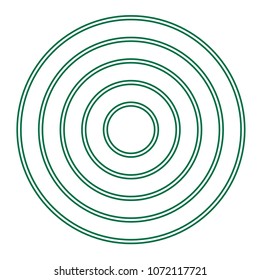 green round lines