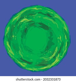 green round portal from the cartoon