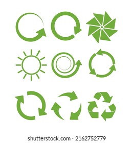 diseño de ilustración de vector de recicle verde aislado