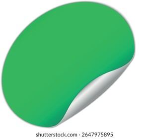 green round sticker banner - vector design element