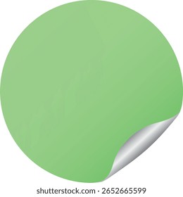 Anuncio de pegatina redonda verde - elemento de diseño de Vector