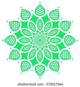 green round symmetry pattern, simple mandala, rosette
