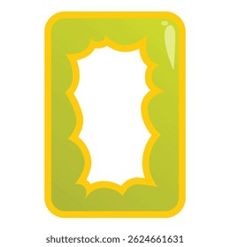 Green rounded square border with a yellow outline is creating an empty space