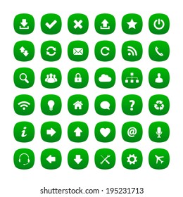 Green rounded square icons