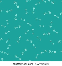 Green Route location icon isolated seamless pattern on green background. Map pointer sign. Concept of path or road. GPS navigator.  Vector Illustration