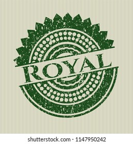 Green Royal distress grunge stamp