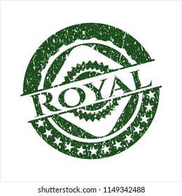 Green Royal distress grunge style stamp