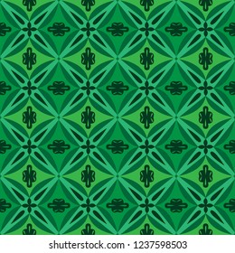 Green royal pattern. The Seamless vector background