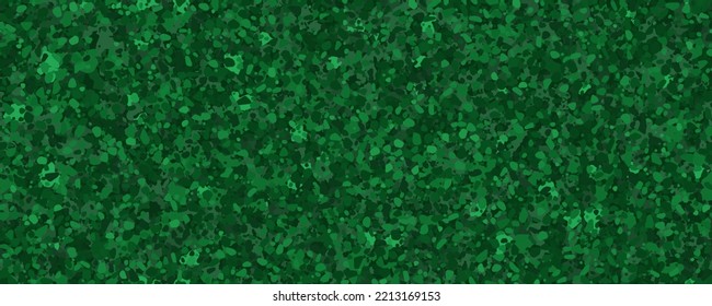 Green rubber playground coating seamless texture top view. Abstract running track coat pattern. Vector tennis court material. Grunge granular closeup surface. Crushed grain hardcourt backdrop