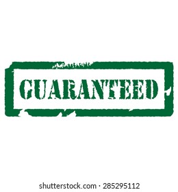 Green rubber stamp guaranteed vector illustration. Guarantee stamp. Guarantee icon