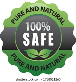 Green rubber stamp with text 100 percent Organic natural product