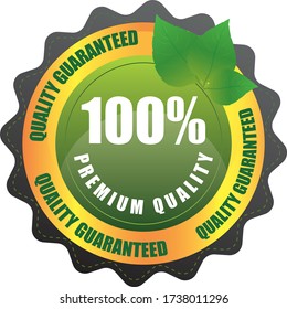 Sello de caucho verde con texto 100 por ciento Producto natural orgánico