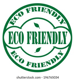 Green rubber stamp with text Eco Friendly,vector illustration