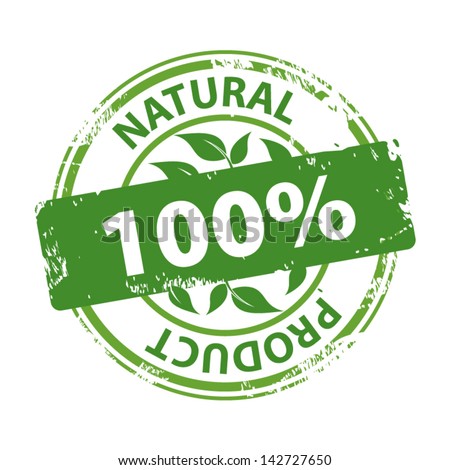 green rubber stamp text natural product stock vector royalty free