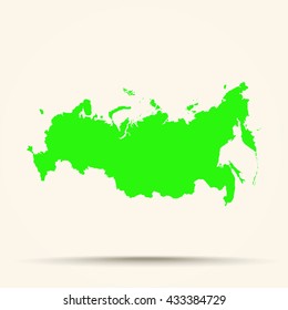 Green Russia Map Illustration