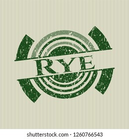 Green Rye distressed rubber stamp