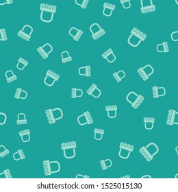 Green Safe combination lock icon isolated seamless pattern on green background. Combination padlock. Security, safety, protection, password, privacy.  Vector Illustration