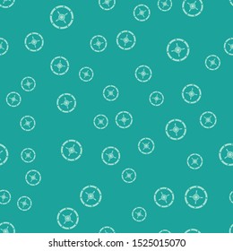 Green Safe icon isolated seamless pattern on green background. The door safe a bank vault with a combination lock. Reliable Data Protection.  Vector Illustration