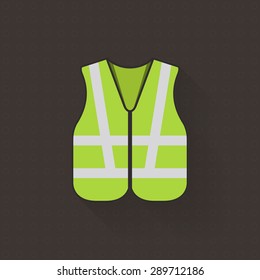 Green Safety Vest Icon - Vector