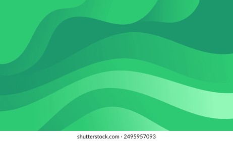 Green Sage color abstract wave background. Modern design template for web cover