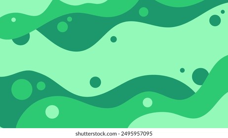 Green Sage color abstract wave background. Modern design template for web cover