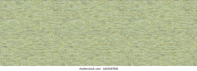 Green sage marl vector seamless border pattern. Heathered soft heathered effect. Spring space dyed banner texture. Fabric textile grass background. Melange t shirt ribbon trim edge