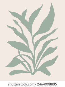 green sage plant leaf vector silhouette