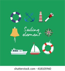 green sailing element
