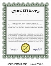 Green Sample Diploma. Customizable, Easy to edit and change colors. With quality background. Lovely design. 