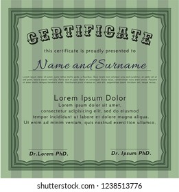Green Sample Diploma. Customizable, Easy to edit and change colors. With background. Excellent design. 