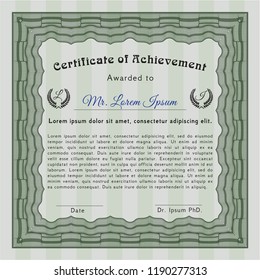 Green Sample Diploma. Perfect design. Customizable, Easy to edit and change colors. With background. 