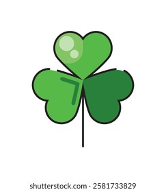 Green Samrock Isolated Vector Icon