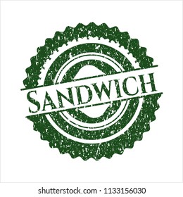 Green Sandwich grunge seal