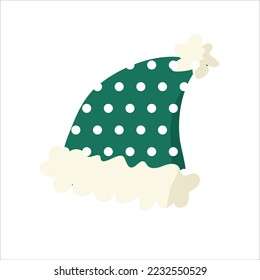  Green Santa Christmas Hat Vector