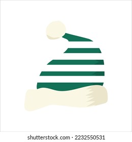  Green Santa Christmas Hat Vector
