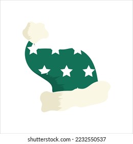 Green Santa Christmas Hat Vector