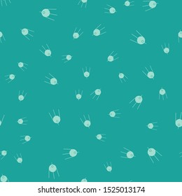 Green Satellite icon isolated seamless pattern on green background. Vector Illustration Green Satellite icon isolated seamless pattern on green background. Vector Illustration