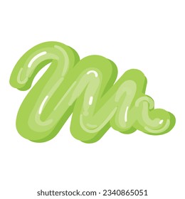 Green sauce icon cartoon vector. Burger bun. Meat food
