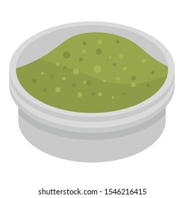 Green sauce icon. Isometric of green sauce vector icon for web design isolated on white background