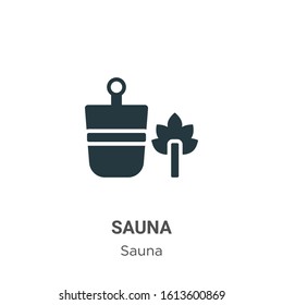 Green sauna glyph icon vector on white background. Flat vector green sauna icon symbol sign from modern sauna collection for mobile concept and web apps design.