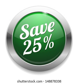 Green save twenty five percent button